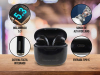 Audífonos Bluetooth TWS Negros