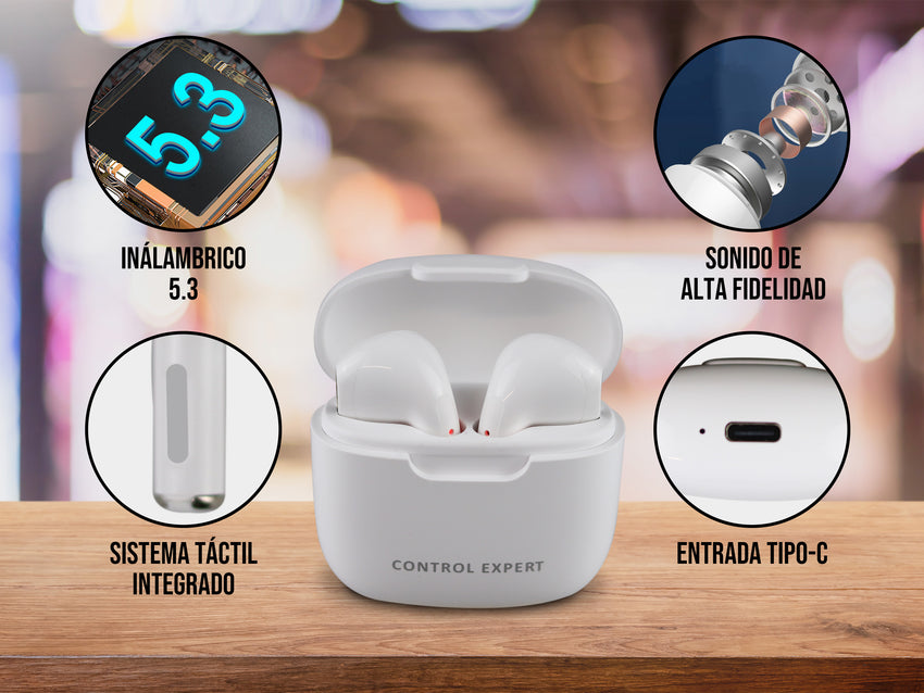 Audífonos Bluetooth TWS Blancos