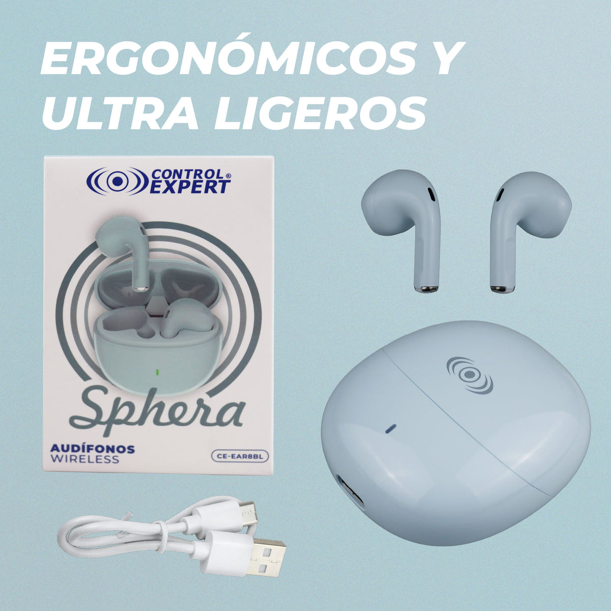 Audífonos Bluetooth Control Táctil Ergonómicos Ligeros