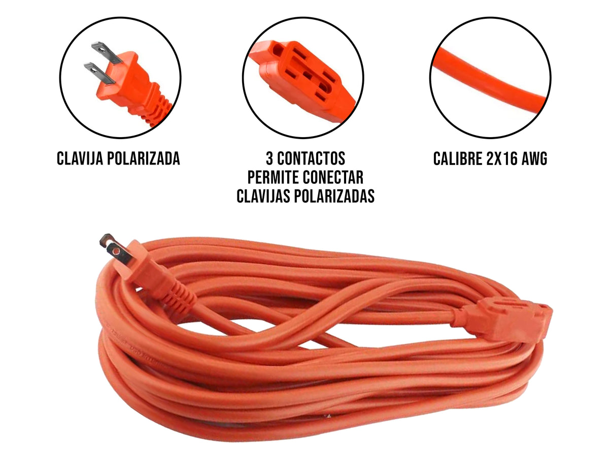 Extensión Eléctrica de Uso Rudo 7 Metros