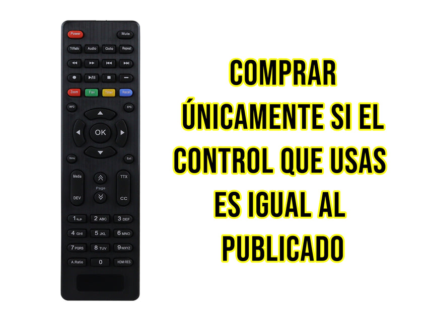 Control para Tech Home Decodificador