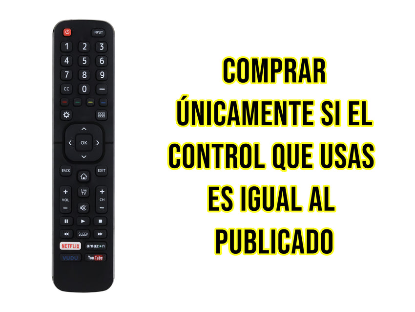 Control Para Hisense Smart TV