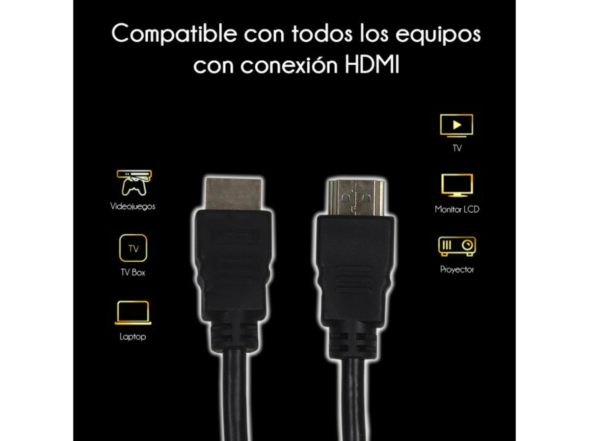Cable HDMI Macho de 1.4 metros (Versión 1.4) – Alta Definición 1080p y 3D