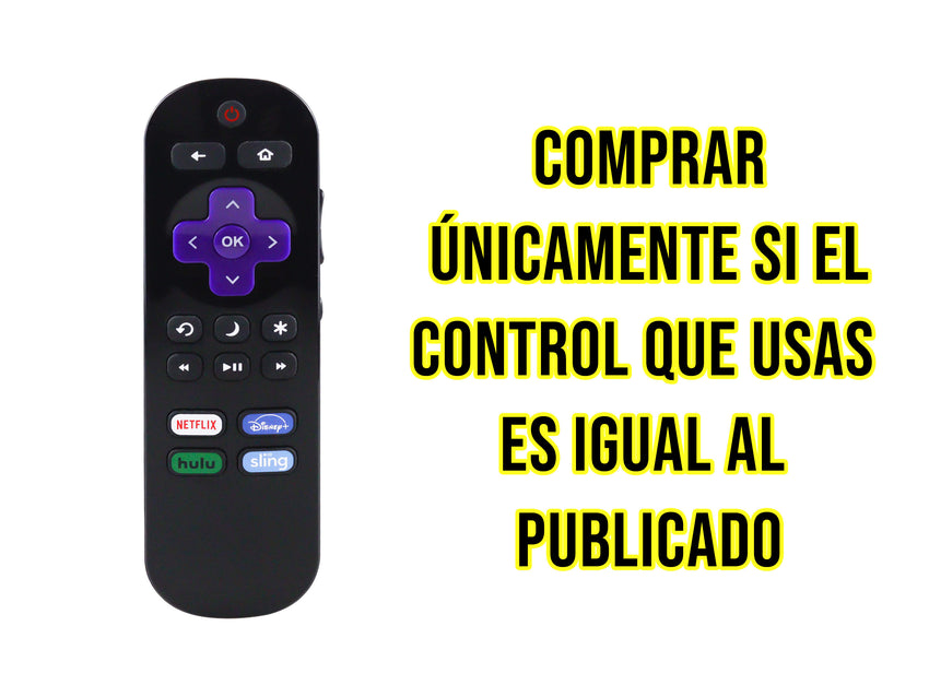 Control para Hitachi Roku Smart Tv