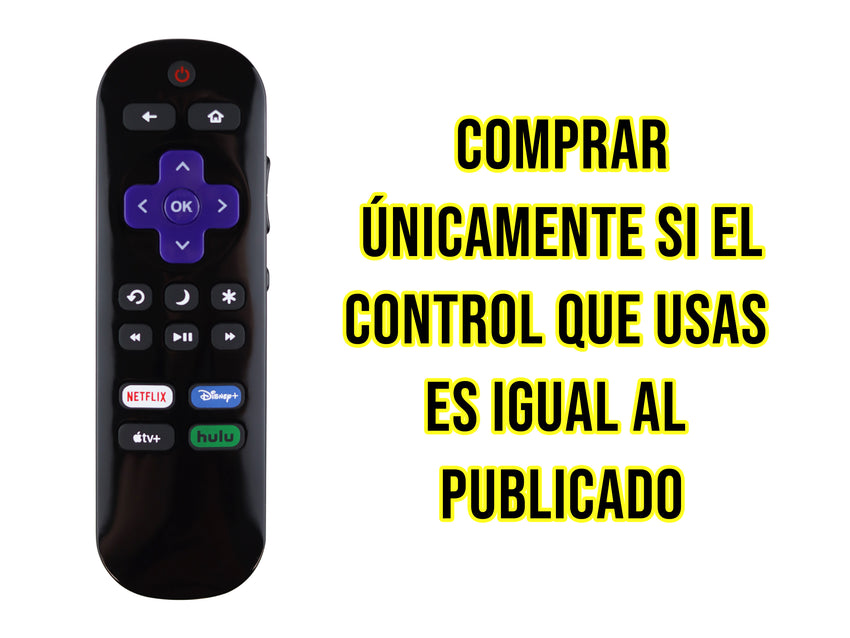 Control Para Onn Roku Smart TV