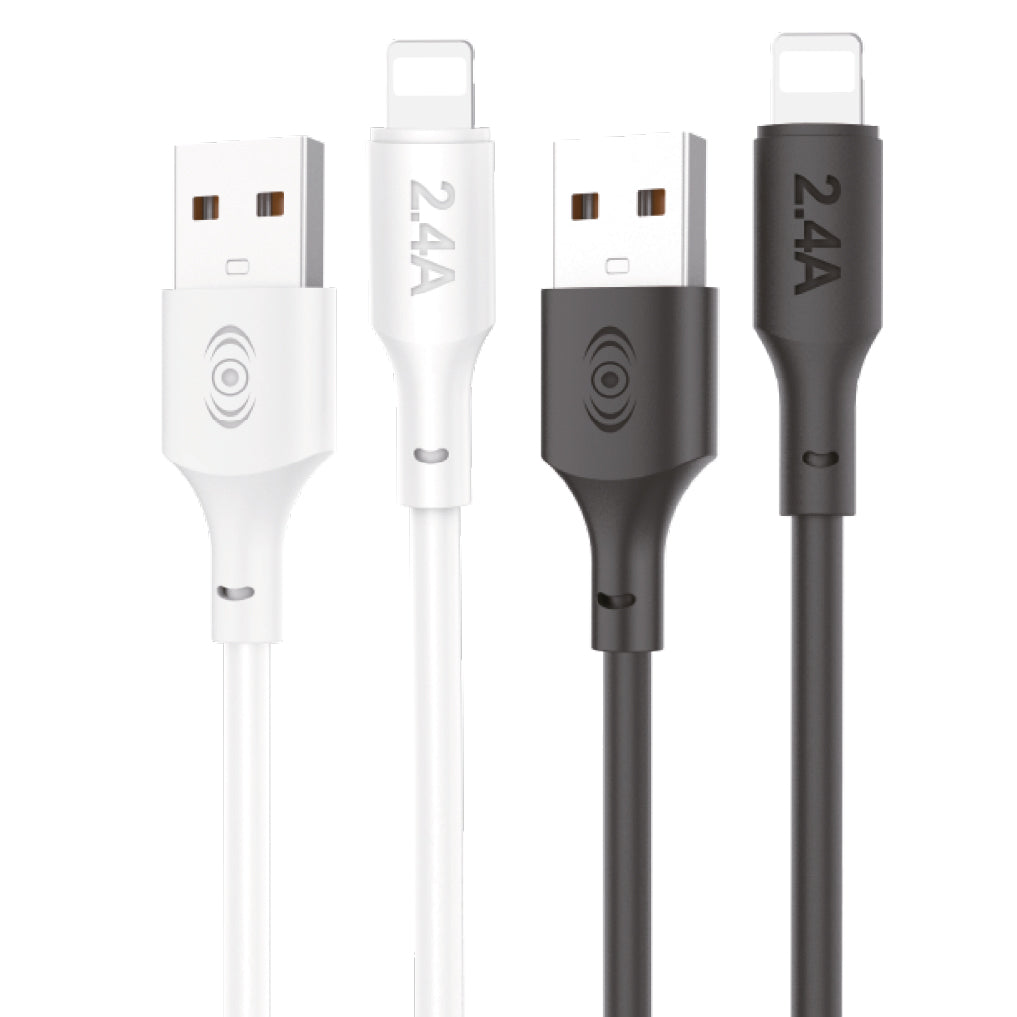 Cable USB a iPhone Negro 2 metros 2.4 A