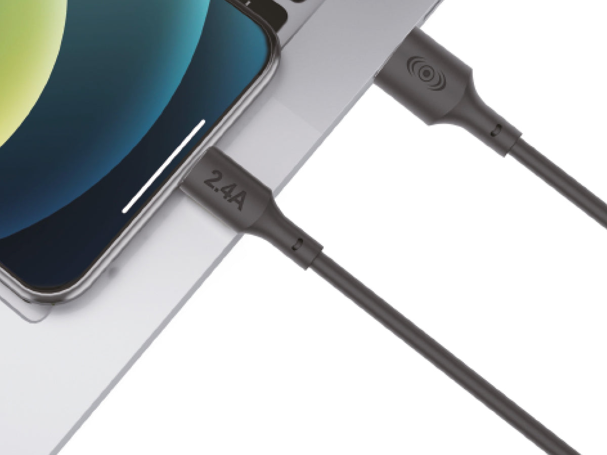 Cable USB a iPhone Negro 2 metros 2.4 A