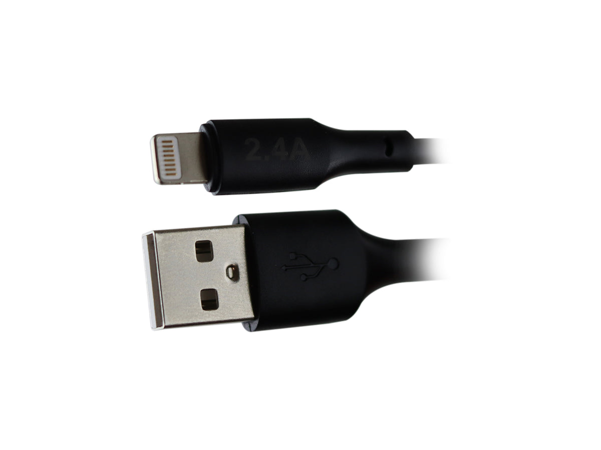 Cable USB a iPhone Negro 2 metros 2.4 A