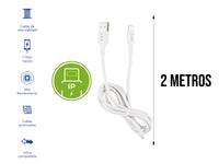 Cable USB a iPhone Blanco