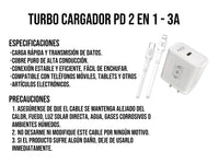 Combo Cargador Tipo a IPhone Blanco