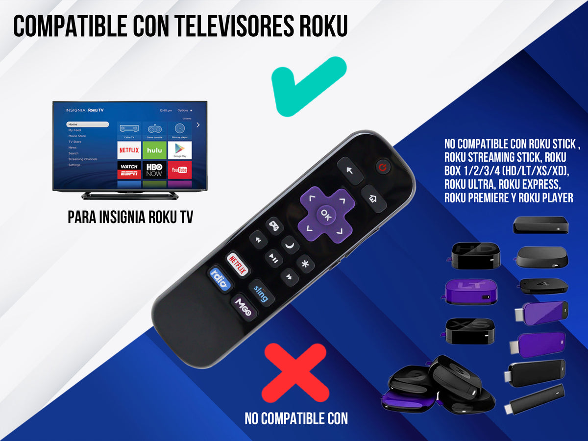 Control Para Insignia Roku Smart TV
