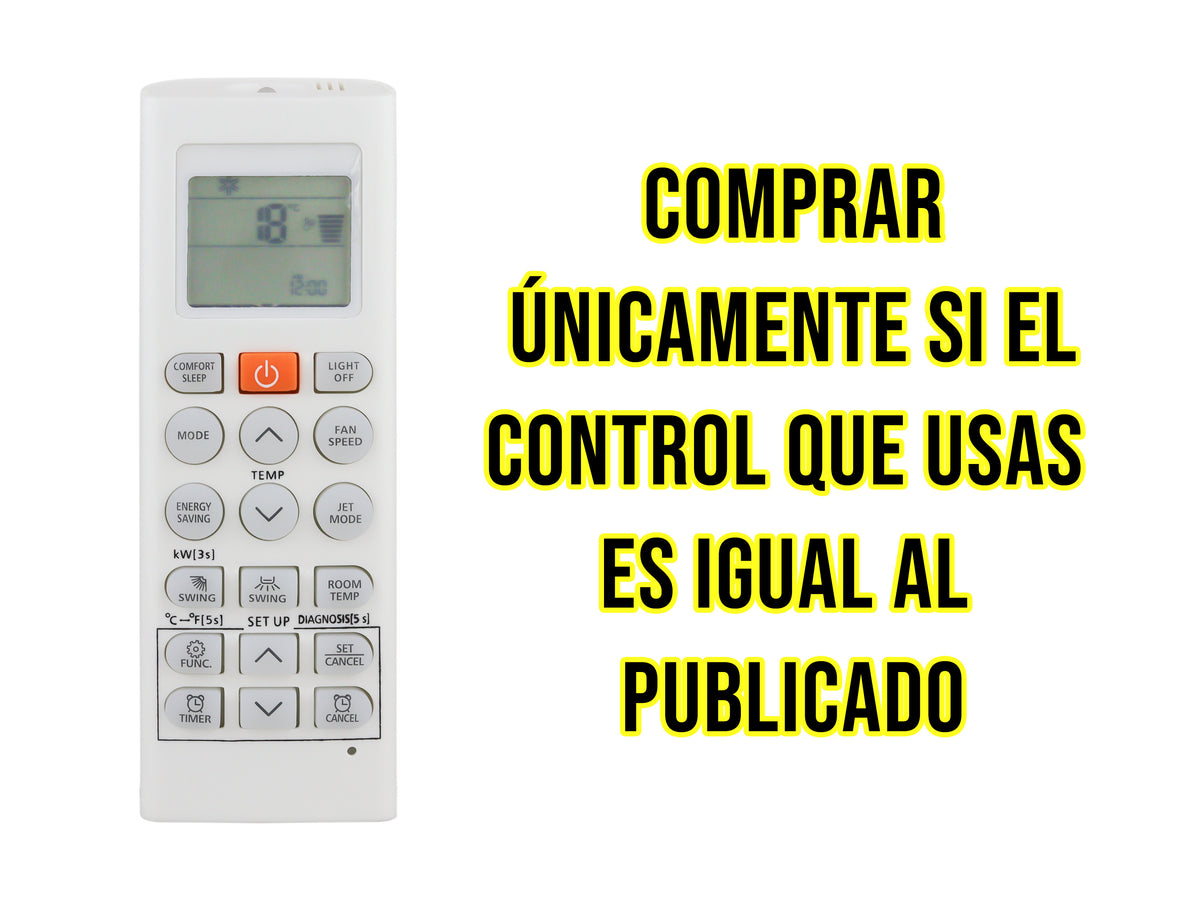 Control para LG Aire Acondicionado CE-L52 | Control Remoto de Repuesto