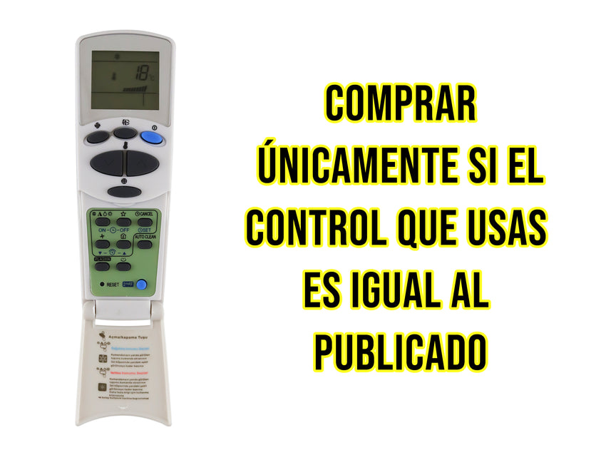 Control para LG Aire Acondicionado