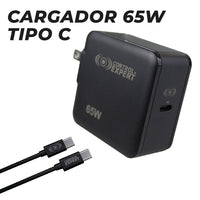 Cargador Ultra Rápido 65W GaN – Para Laptop, Tablet y Celular con Cable Tipo C Incluido