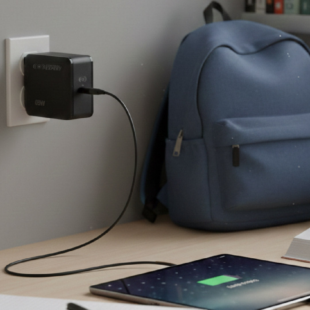 Cargador Ultra Rápido 65W GaN – Para Laptop, Tablet y Celular con Cable Tipo C Incluido