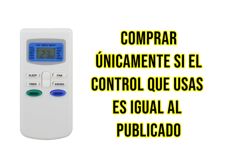 Control para TCL Aire Acondicionado