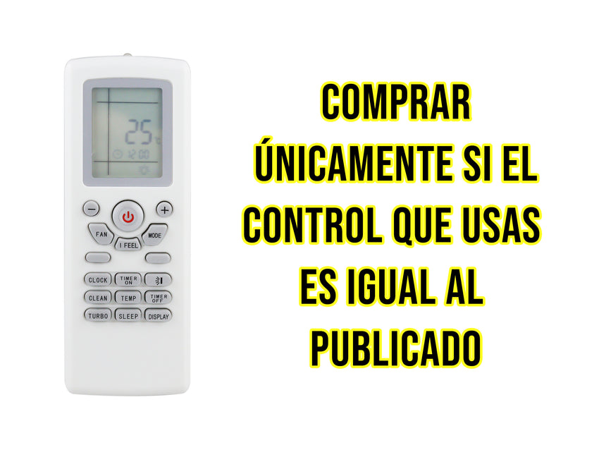 Control para Gree Aire Acondicionado