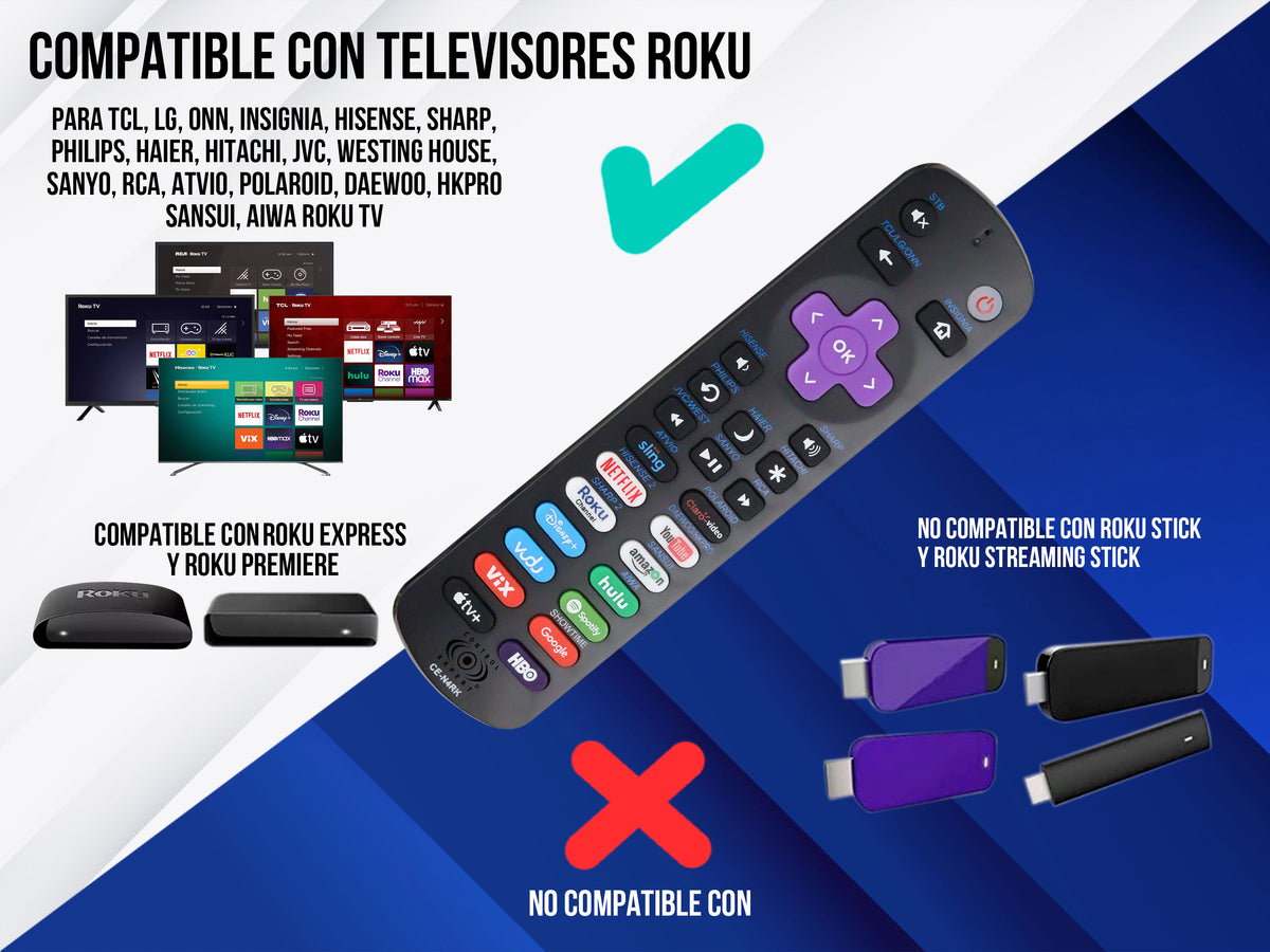 Controltl Roku Control Universal Roku Smart TV – Control Expert MX