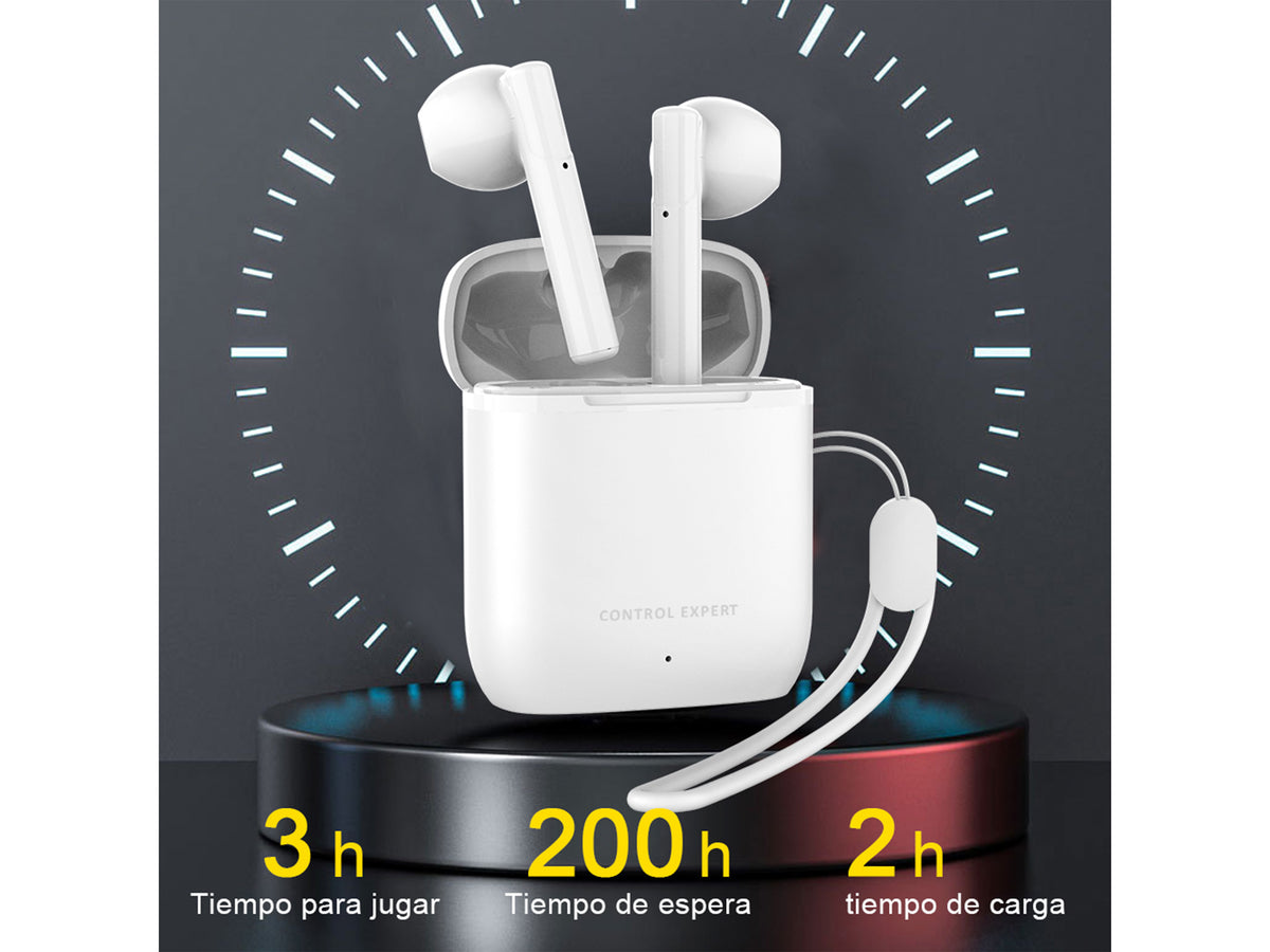 Audífonos Inalámbricos Bluetooth 5.3 Ultra Ligeros CE-NAR5W – Blancos y Negros