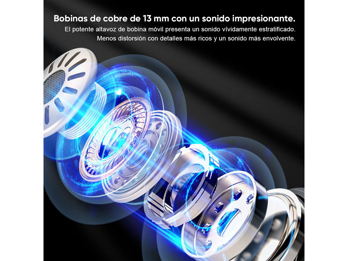 Audífonos Inalámbricos Bluetooth 5.3 Ultra Ligeros CE-NAR5W – Blancos y Negros