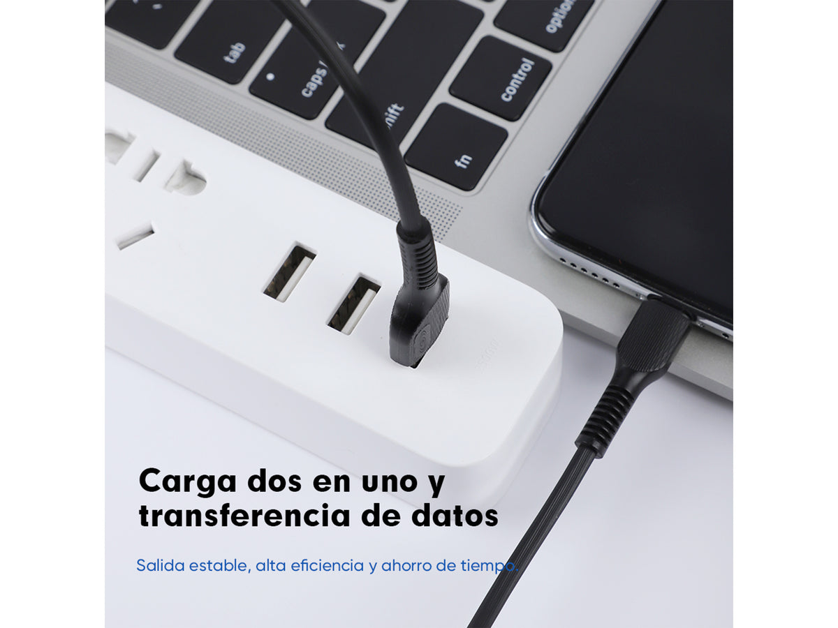 Cable USB para IPhone 1 Metro de Largo Carga  Datos 2.4A