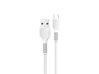 Cable USB a Micro USB V8 Carga y Datos 2.4A 1 Metro - Blanco