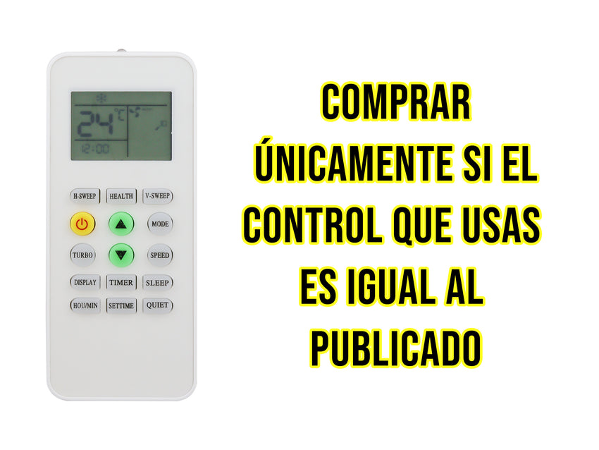 Control para Prime Aire Acondicionado