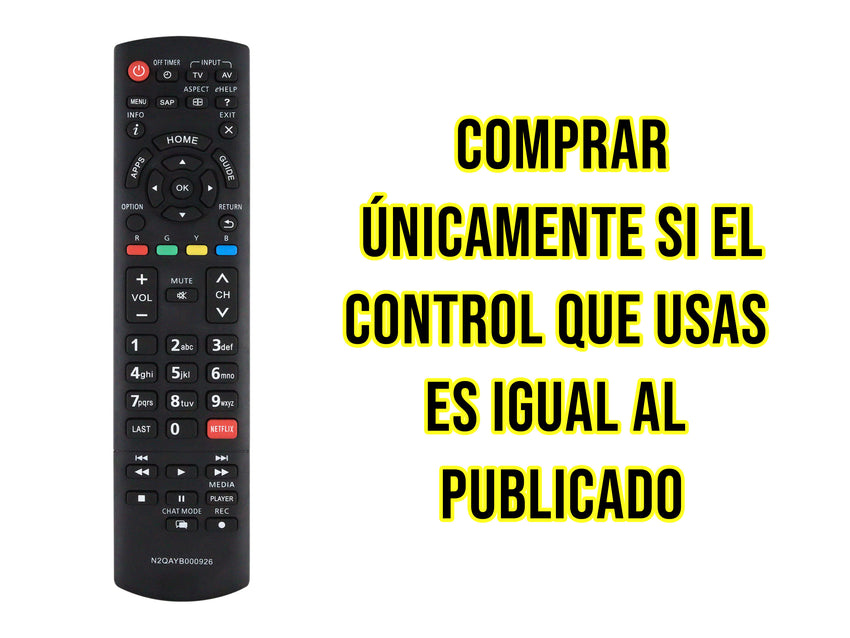 Control para Panasonic Smart Tv