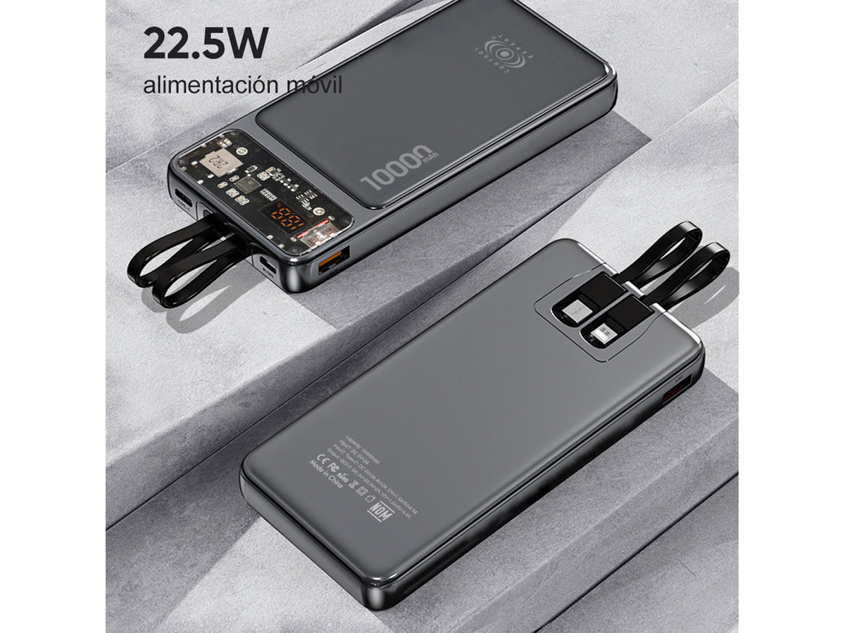 Power Bank Carga Rápida 10,000mah 22.5w Tipo