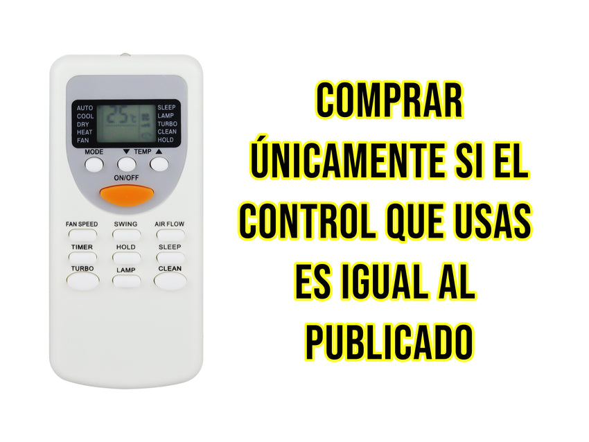 Control para General Electric Aire Acondicionado