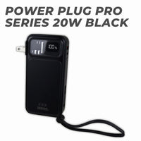 Power Bank Power Plug Pro 10,000mAh 20W – Cargador de Pared AC Integrado y Cables Rápidos