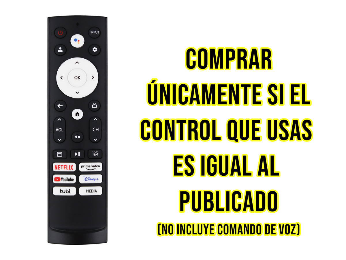 Control Para Hisense Erf3n90h 4K Smart TV
