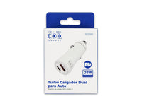 Turbo Cargador Dual Blanco para Auto