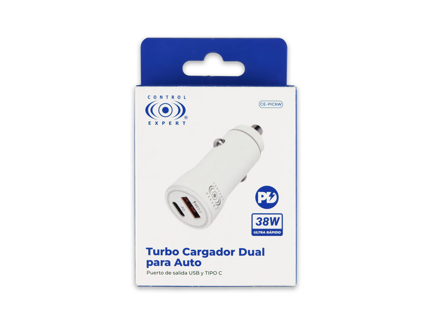 Turbo Cargador Dual Blanco para Auto