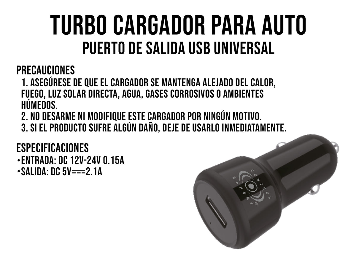 Turbo Cargador Para Auto 2.1A