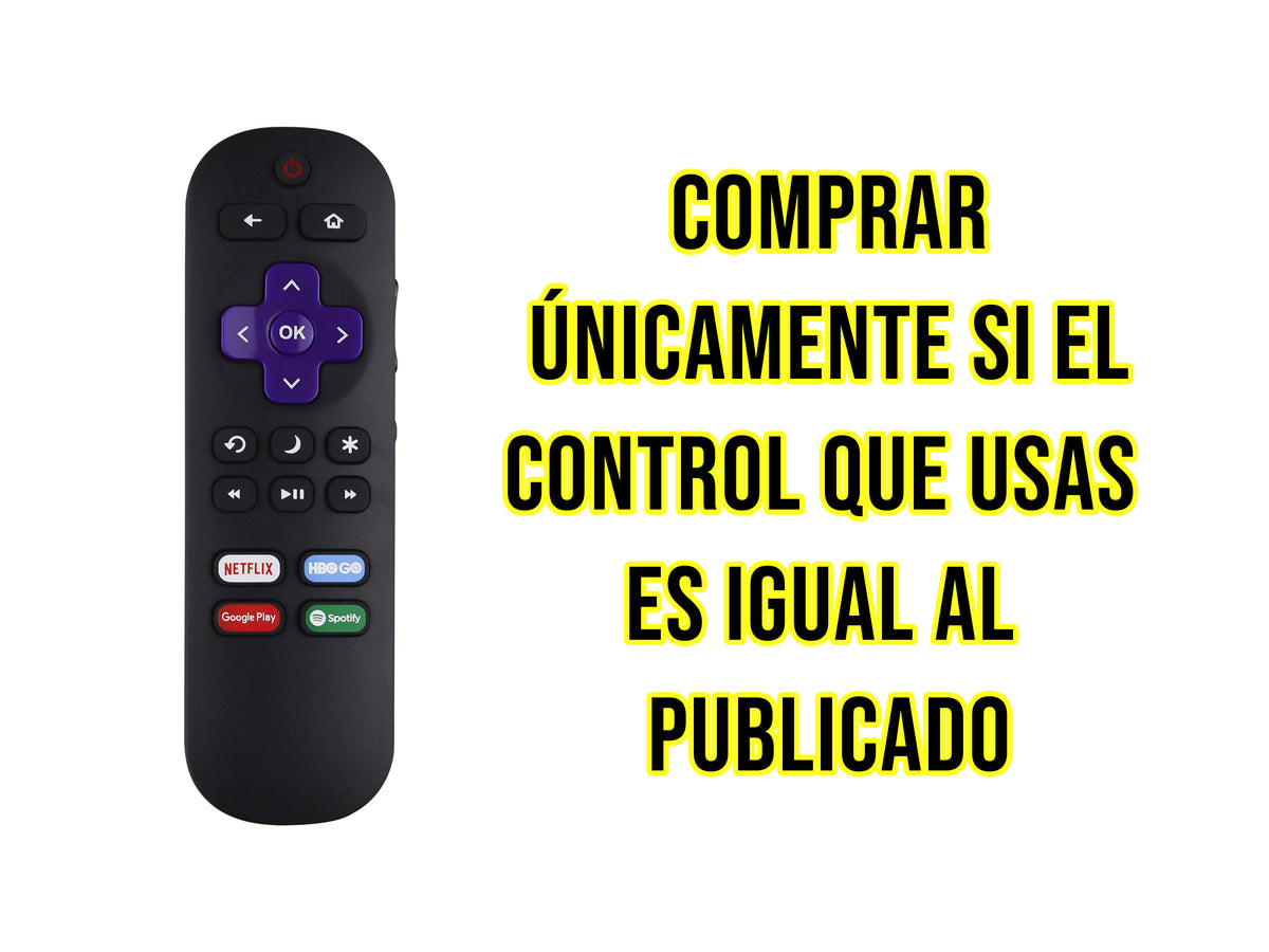 Control Para Onn Roku Smart TV