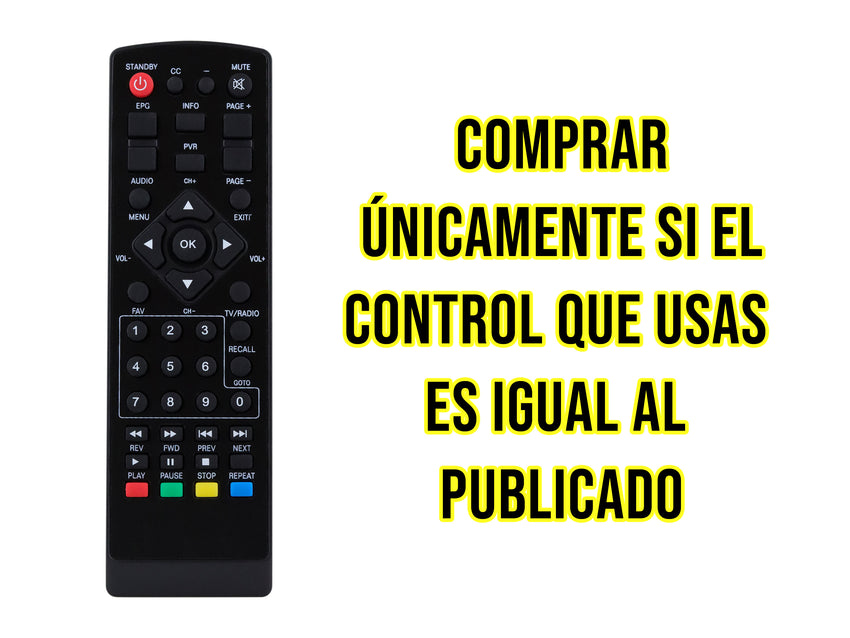 Control para SOUND EDGE Decodificador