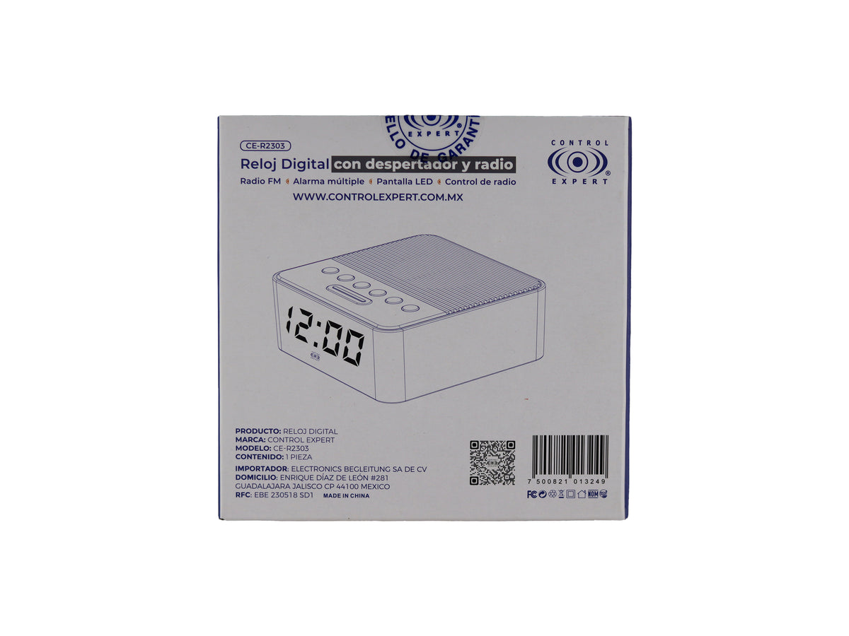 Radio Despertador con Alarma Digital con Radio FM