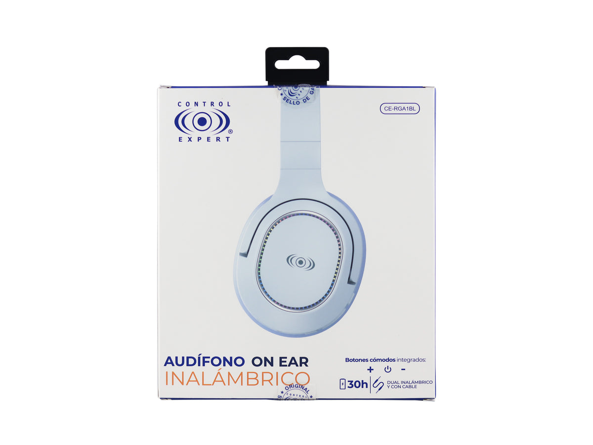 Audífonos Inalámbricos Bluetooth On-Ear 40 hrs, Luz RGB