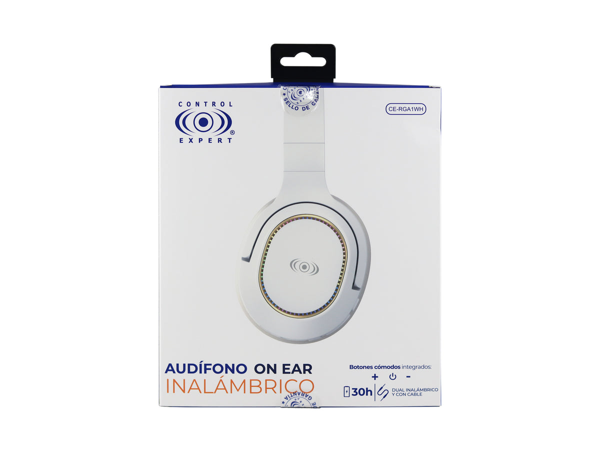 Audífonos Inalámbricos Bluetooth On-Ear 40 hrs, Luz RGB