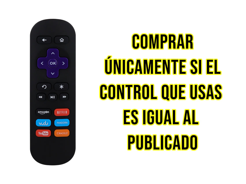 Control para Roku Express 1, 2, 3 y 4