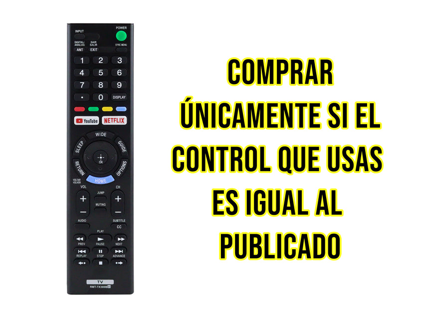 Control para SONY Smart Tv