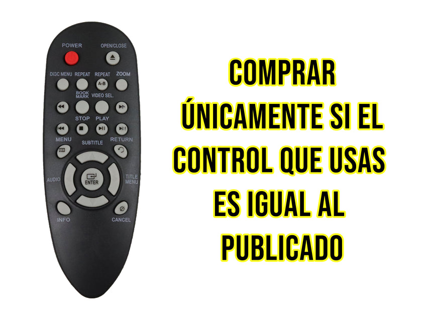 Control para Samsung DVD