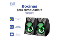 Bocinas Amplificadas Para Computadora Con Luces LED