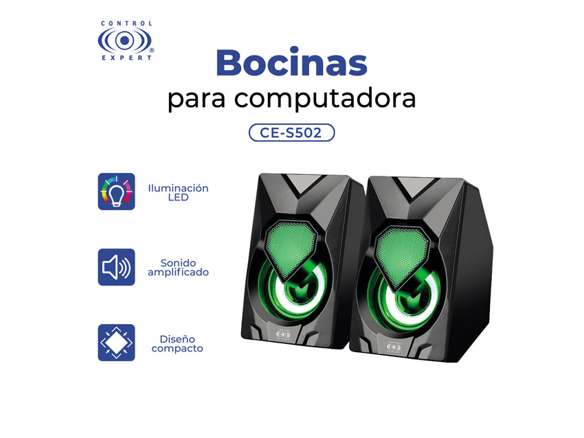 Bocinas Amplificadas Para Computadora Con Luces LED