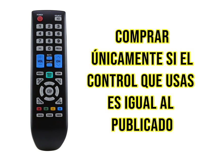 Control para Samsung Pantalla