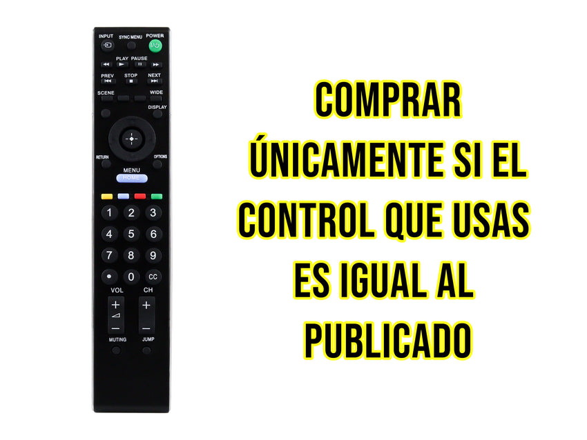 Control para SONY Pantalla