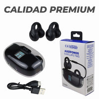 Audífonos Earclips Pro TWS – Control Táctil, Sonido Hi-Fi y Diseño Ergonómico Ultra Ligero
