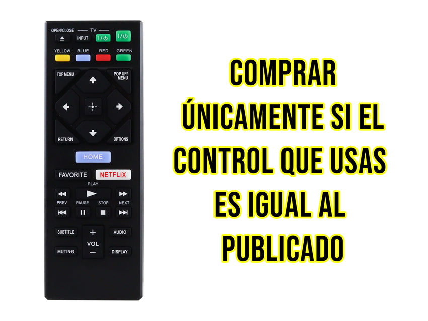 Control para SONY Blu Ray