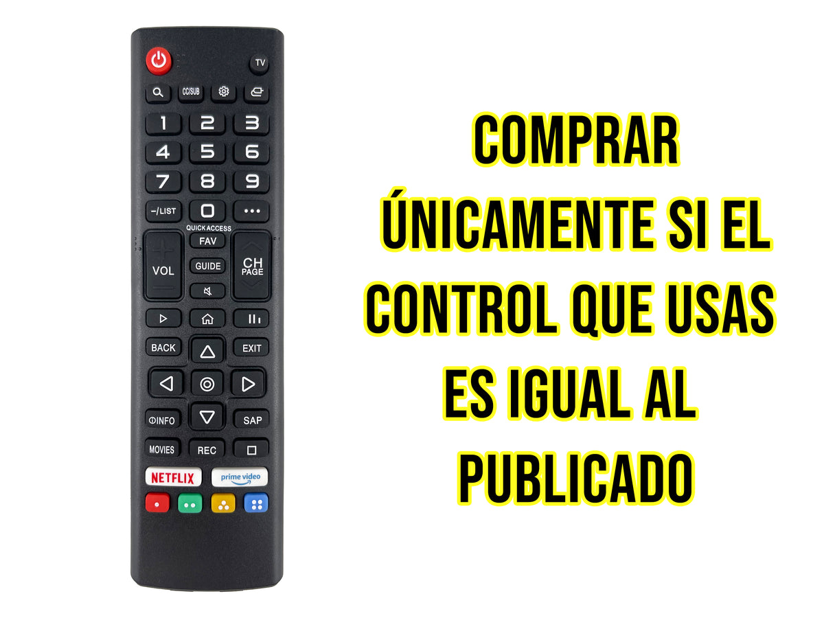 Control Compatible Con Sansui Smart TV Netflix Prime Video